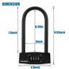 USHAKE Bike Combination U Lock, Heavy Duty Bike Combination U