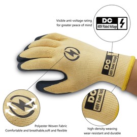 10 Pairs Insulated Electrician Gloves 400V Voltage Resistant Gloves Flame Retardant Work, Electrical Rubber Non-slip Texture Design for Electricians Prevent Shock