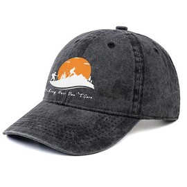 Mountain Tree Sunset Hat Hiking Hair Don t Care Baseball Cap for Women Cool Cotton Washed Distressed Ball Caps for Men Denim Baseball Hats for Camping Hiking Explore Outdoor