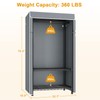 ULIFHOME H5C Clothes Rack with Cover, Portable Closet for Hanging