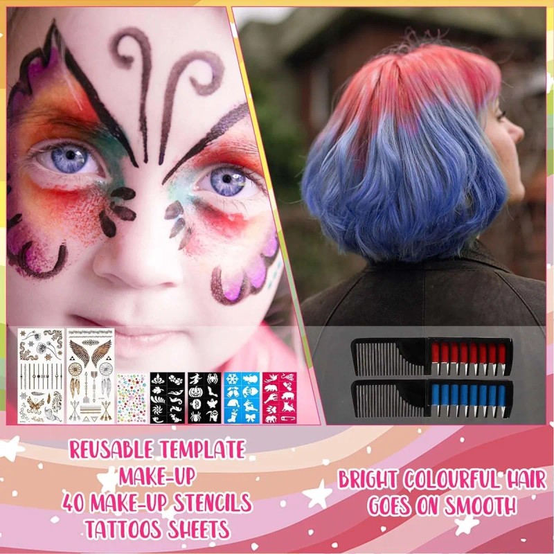 Set De Pintura Facial Para Niños, Pintura Facial De Hallowee