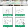 Bakzon Acrylic Shower Shelves 2 Pack, Self Adhesive No Drill