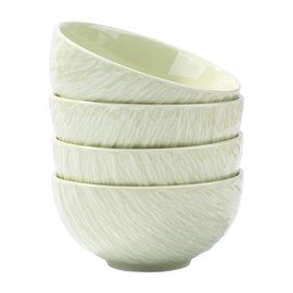 LMRLCS Ceramic Rice Bowls Set of 4 Porcelain Cereal Bowls Sushi Bowls Sauce Bowls 4.5 Inch (Green)