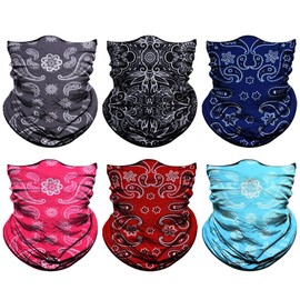 Neck Gaiter for Men Women Headwear Bandana Head Wrap Face Scarf Mask Cover Warmer Balaclava-Seamless & Versatile (A-Classic Paisley Series)