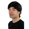 WIG ME UP - GFW355A-2 Männer-Perücke schwarz kurzhaarig Scheitel glatt