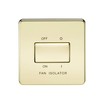 Knightsbridge SF1100PB Screwless 10 A 3 Pole Fan Isolator Switch,