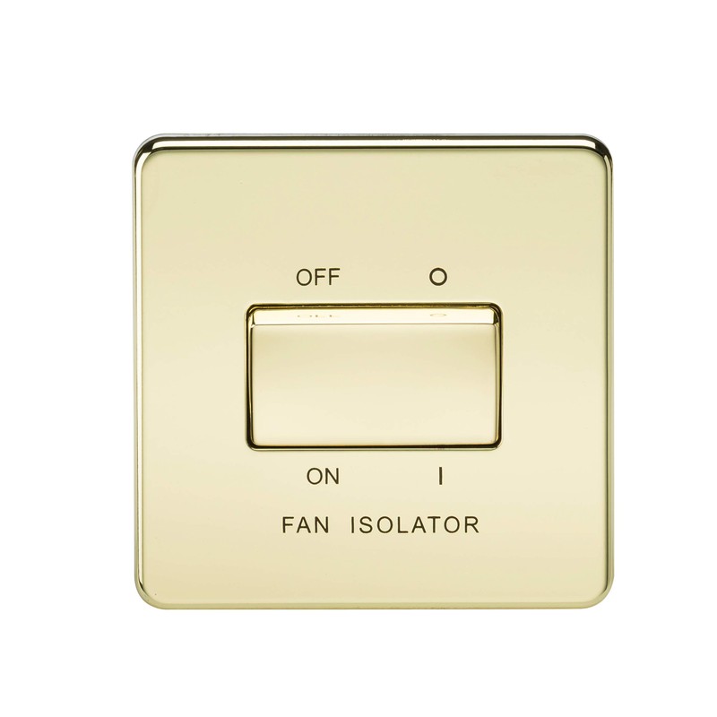 Knightsbridge SF1100PB Screwless 10 A 3 Pole Fan Isolator Switch,