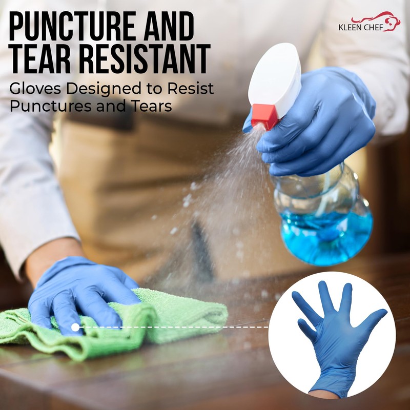 KLEEN CHEF Disposable Gloves 1000 Pcs, Cleaning and Food Prep