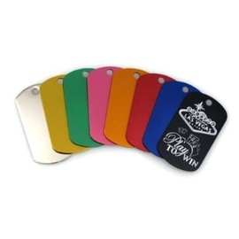 Blingforfun Mason Masonic Faith, Hope And Charity Engraved Dog Tags/GI Tags, Necklace 30" Chain