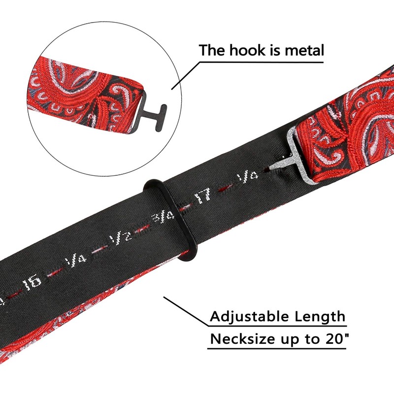 Alizeal Mens Gradient Paisley Self Bow Tie and Hanky Set,