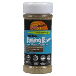 Dizzy Pig Salt-Free Raging River Salmon Seasoning Rub (8oz Shaker) - Seasons 30+lbs of Food - Hand Made in the USA - MSG Free, Gluten Free