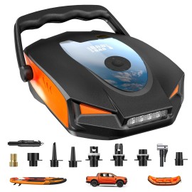 Zuxiga Upgrade 50PSI Electric Paddle Board Pump, SUP Pump-Dual Stage SUP Air Compres...