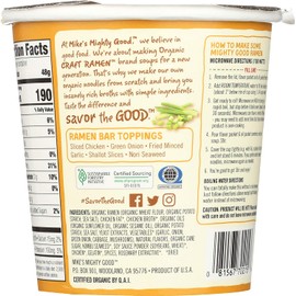 MIKE'S MIGHTY GOOD, SOUP, OG3, RAMEN, CHICKEN, CUP - Pack of 6