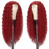 Curly Wig for Women, Red Wig, 26 inch, Synthetic Long