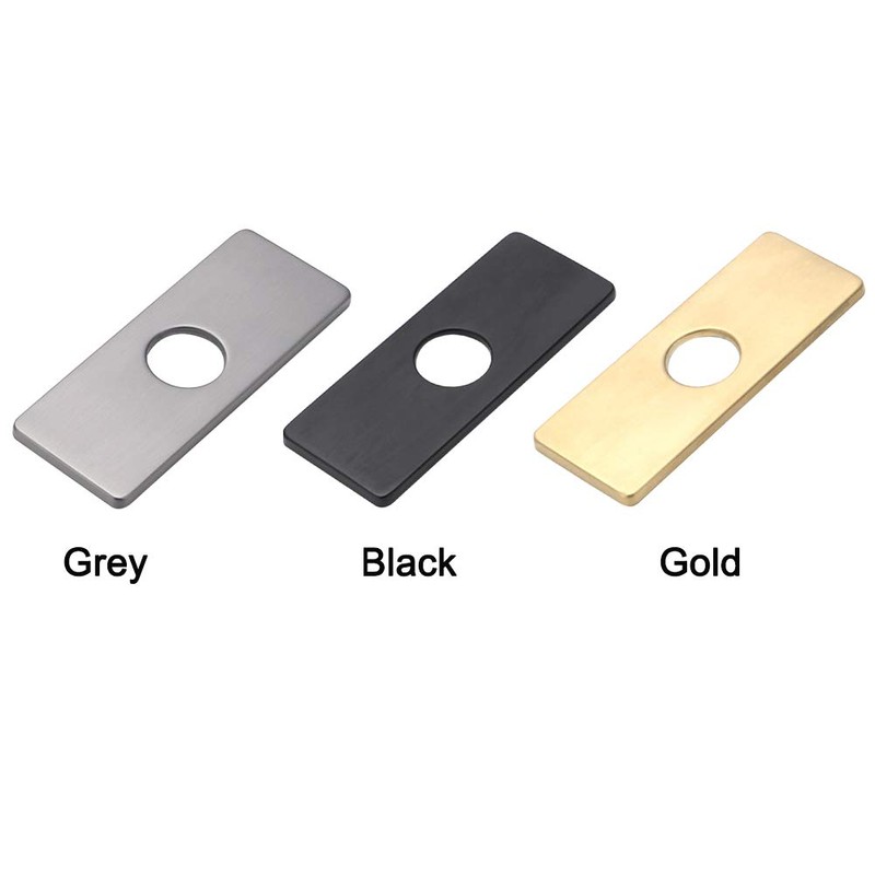 QOTSTEOS Sink Faucet Plate Stainless Steel Base Plate Rectangular Hole