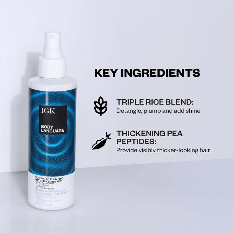 IGK Body Language Rice Water Plumping & Thickening Mist