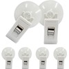 6 Packs Shower Curtain Clips White Suction Cup Clips Shower