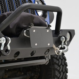 ZORASEN Universal Front License Plate Frame for 10" Winch Hawse Fairlead License Plate Holder Bracket