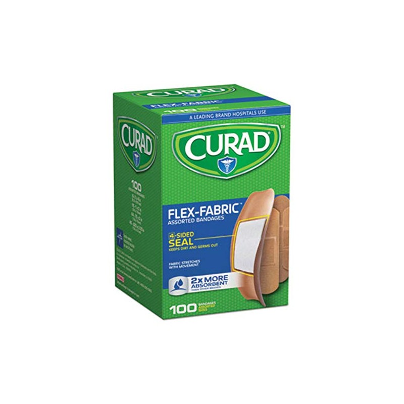 Flex Fabric Bandages Assorted Sizes 100 per Box