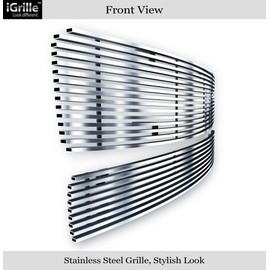 APS Stainless Steel Billet Grille Combo Compatible with 2009-2014 Maxima Chrome Polished N19-S47778N