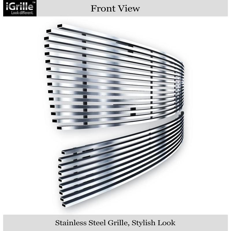 APS Stainless Steel Billet Grille Combo Compatible with 2009-2014 Maxima