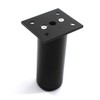 Black Round Furniture Legs 38x18cm Aluminium Alloy Adjustable Feet For