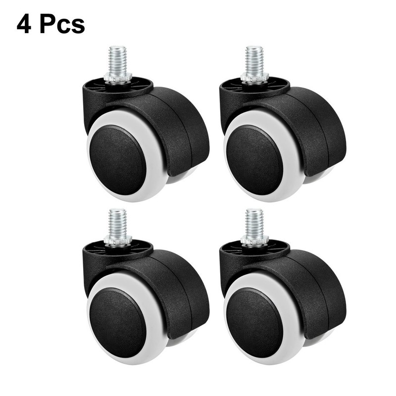 sourcing map Office Chair Casters Wheels 2 Inch PU Twin