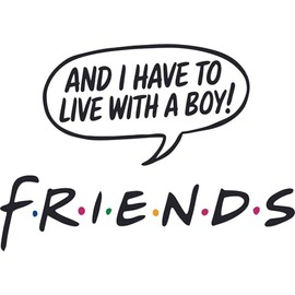 and I Have to Live with A Boy Television Show Lines Sitcom Entertainment Comedy Wall Art Sticker Designs Decor Vinyl Stickers for Home House Walls Rooms Window Bedroom Decoration Size (28x24 inch)