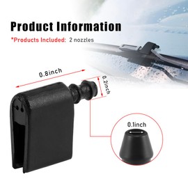 povtii 2 PCS Front Windshield Washer Nozzles, Windshield Wiper Nozzle Spray Jet Fits 2016-2018 Sprinter 3500, Windshield Arm Nozzle Replaces 2E1955985 2E1955986, Car Accessories