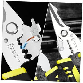 Gadpiparty 1Pc Professional Wire Stripper and Cutter Multifunctional Plier Tool for Gripping Stripping Crimping and Cutting Essential for Electricians and Home Use