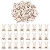 FYSUIMU 40 Pcs Easter Bunny Tokens Wooden Easter Bunny Fillers