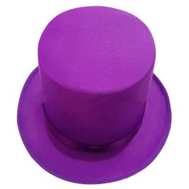 PURPLELILY Trilby Hat for Gentlemen Magicians Carnivals Trilby Hat Thicken Flat Top Hat for Gentlemen Casual Gathering Purple