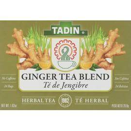 Tadin Herb and Tea Caffeine Free Ginger Root, 24 Count (Pack of 6)