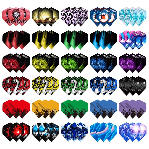 CyeeLife Dart Flights, 30 Sets 90 Pieces PET Standard Dart