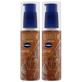 Vaseline 2 Pack Vaseline Illuminate Me Shimmering Body Oil Created for Melanin Rich Skin