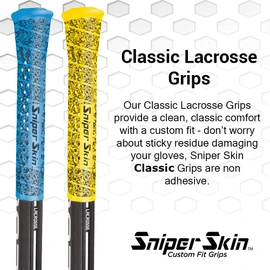 SNIPER SKIN Lacrosse Grips| Better Alternative to Grip Tape | Easy to Install, Lightweight, Waterproof Replacement Grip | Ideal for Team Swag | Black Shadow Print