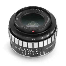 TTArtisan 23mm F1.4 Micro Four Thirds MF Prime Lens (Domestic Regular Product with Manufacturer 2-Year Warranty) MFT M43 Manual Focus Large Aperture Wide Angle Metal Compact Lightweight for Mirrorless