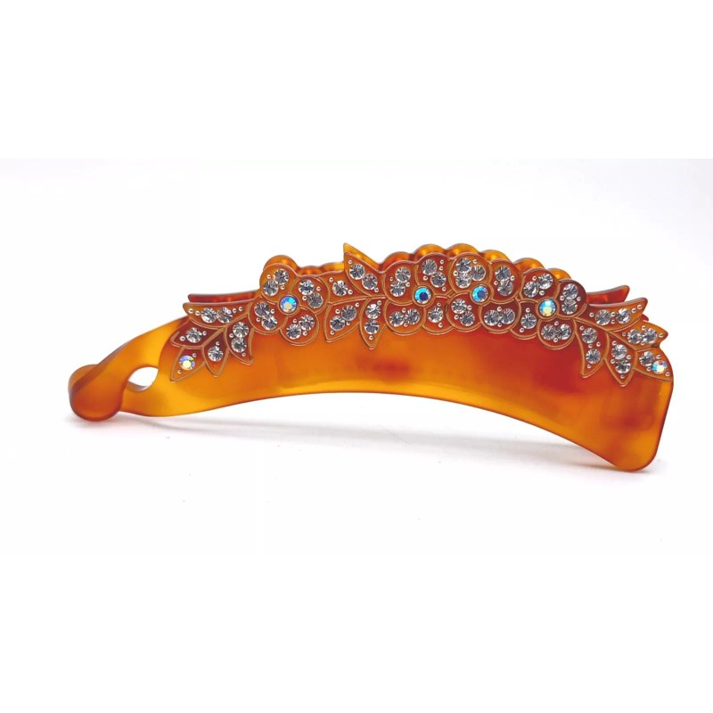 HAIR ACCESSORIES BROWN PLASTIC BANANA HAIR CLAW CLIP 4.5 IN