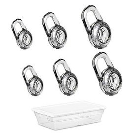 A-Focus PLANTRONICS Ear Tips for Explorer 500 Explorer 110 Plantronics M70 M90 LBT-HPS05PCBK Bluetooth Headsets Eartips Eartips [Storage Case Included] S/M/L 3 Sizes, Set of 6 (3)