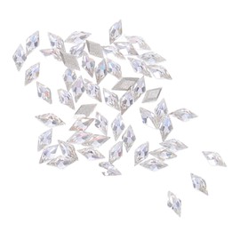 Baluue 50pcs Mini Rhombic Nail Rhinestones Shiny Flatback Zircon Stones for DIY Nail Art and Embellishments for Manicure Decoration