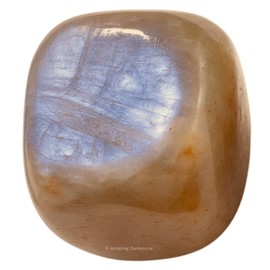 Amazing Gemstone Sun Moonstone Crystal Tumbled Stones Polished Rocks - Natural Gem Stones for Healing - DIY Crystals for Protection (1 Piece)