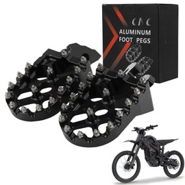 Motorcycle Foot Pegs, Wide Foot Pegs CNC Aluminium for Talaria Sting X3/MX3/MX4/MX5 Black