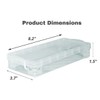 1InTheoffice Pencil Box, Stackable Translucent Clear 8.25 x 1.5 x