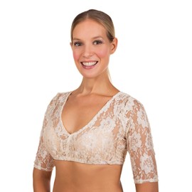 Edelnice Trachtenmode Dirndlblouse Mia Beige US8 DE38
