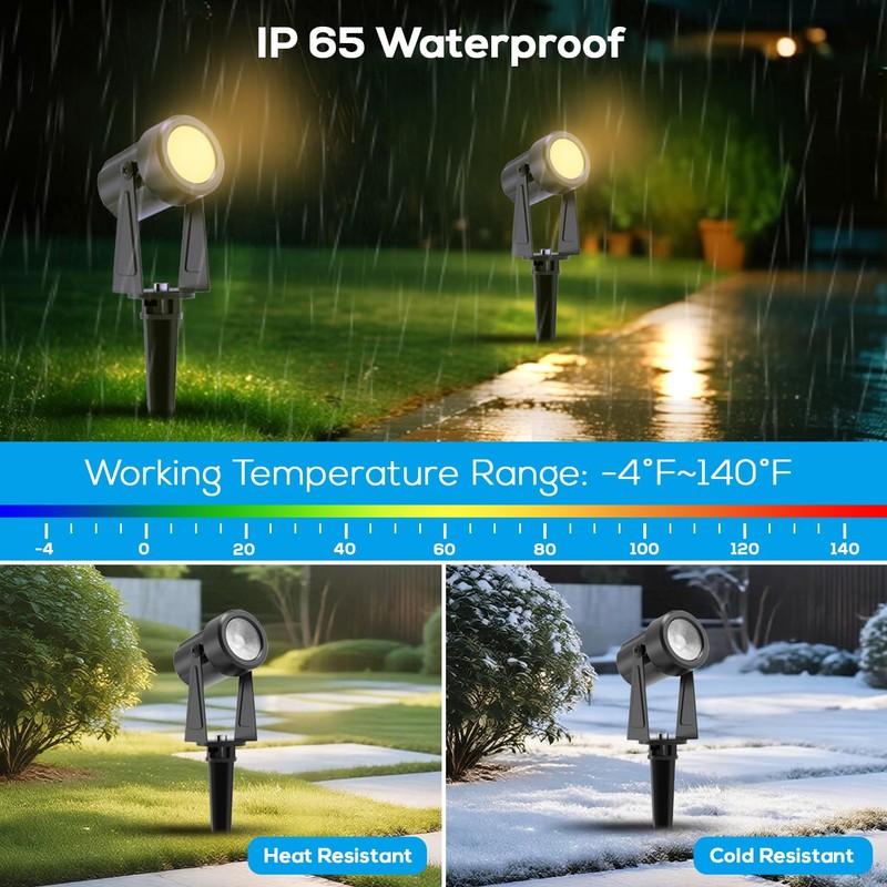 ZYAN Low Voltage Landscape Spotlights LED Landscape Lighting with Sensor,