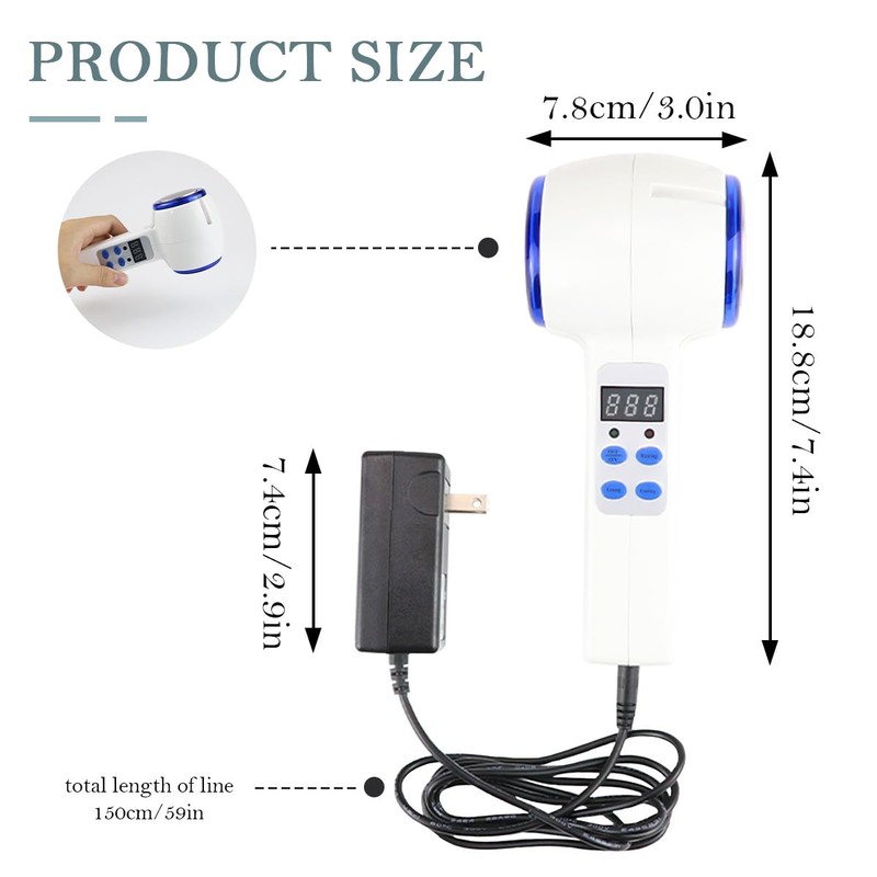 ZJIVQO Hot and Cold Face Massager, Double Heads Hammer Vibration
