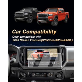 2025 Nissan Frontier Screen Protector - For 2025 Frontier 12.3-Inch Navigation Touch Screen - 9H Hardness Tempered Glass HD 2025 Nissan Frontier(S/SV/Pro-X/Pro-4X/SL) Accessories Anti Fingerprints