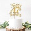 Decoración para tartas de feliz cumpleaños 47, decoraciones de cumpleaños