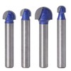 Eyech 4pc Core Box Router Bit Set Carbide 1/4 Inch,