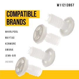 PartsBroz W11213957 Leveling Leg - Compatible With Whirlpool Maytag Kenmore Amana Washer - Replaces AP6329114 PS12349351 W10556332 WPW10556332 4844515 W11179235